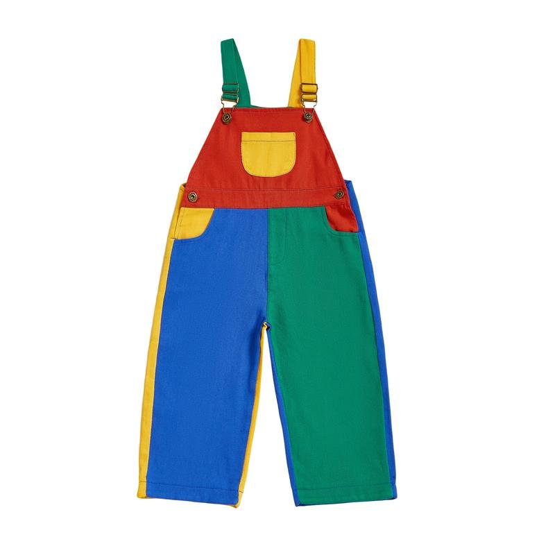 Brightpatch Kids Colorblock Cotton Twill Overalls Product Image 01