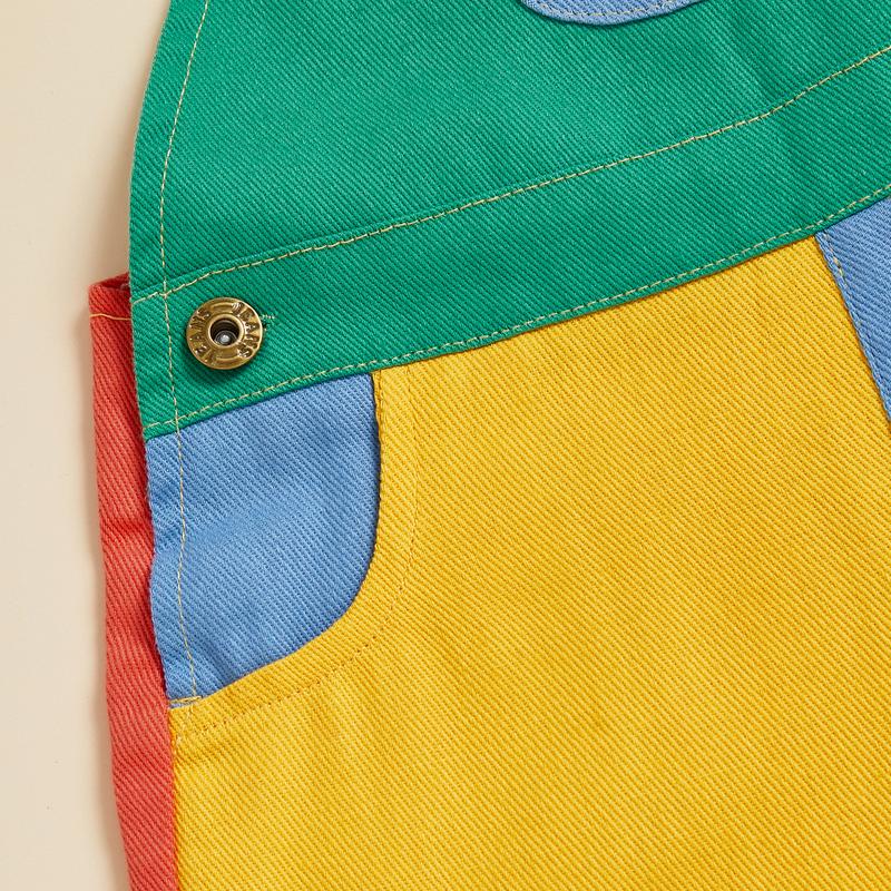 Brightpatch Kids Colorblock Cotton Twill Overalls Product Image 04