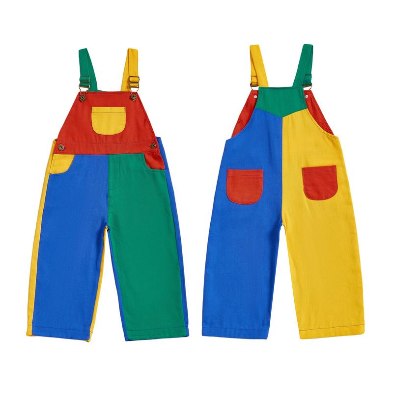 Brightpatch Kids Colorblock Cotton Twill Overalls Product Image 07
