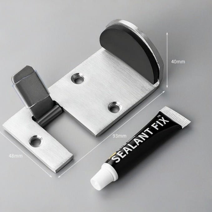 Brushed Steel Rubber Door Stop Product Image 01
