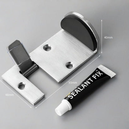 Brushed Steel Rubber Door Stop Product Image 01