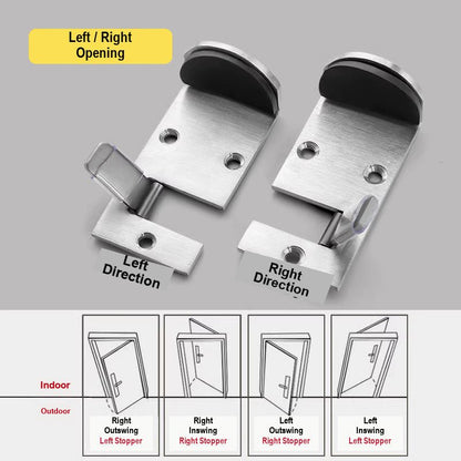 Brushed Steel Rubber Door Stop Product Image 03