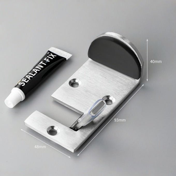 Brushed Steel Rubber Door Stop Product Image 05