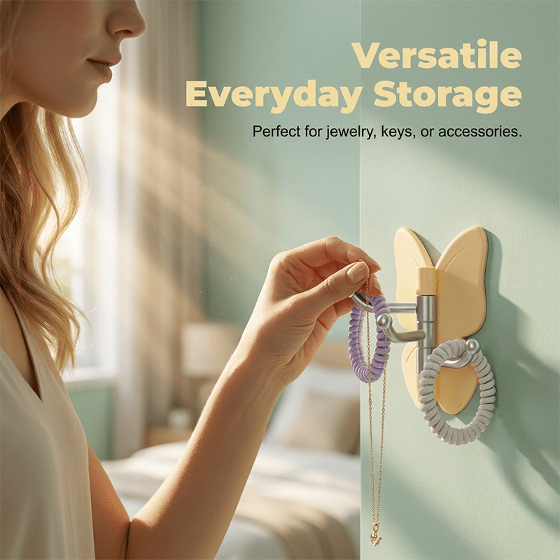 Butterfly Rotating Triple Arm Wall Hook Product Image 05