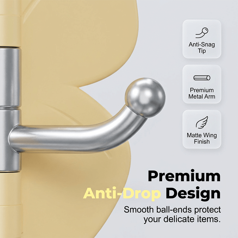 Butterfly Rotating Triple Arm Wall Hook Product Image 06