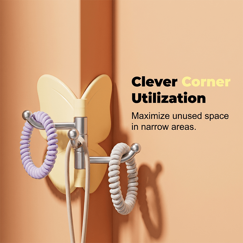 Butterfly Rotating Triple Arm Wall Hook Product Image 08