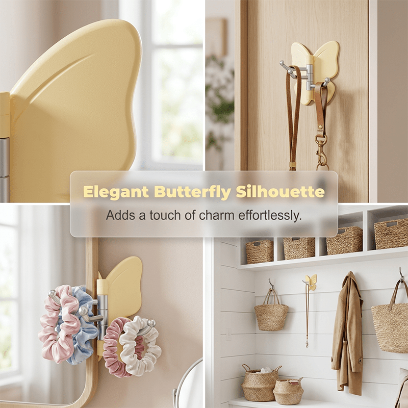 Butterfly Rotating Triple Arm Wall Hook Product Image 09