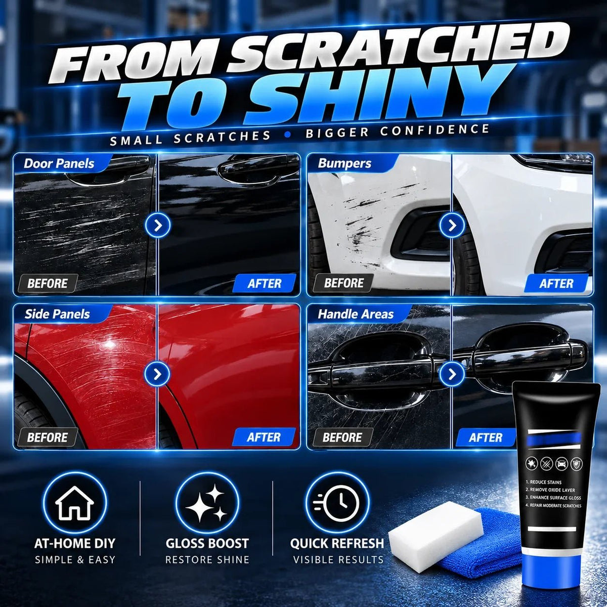 Car Paint Care Wax Shallow Scratch Polish Product Image 05