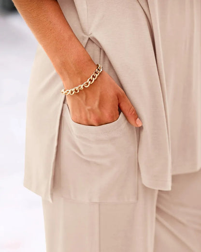 Carmela Relaxed Two Piece Outfit Wide Leg Pants Product Image 09