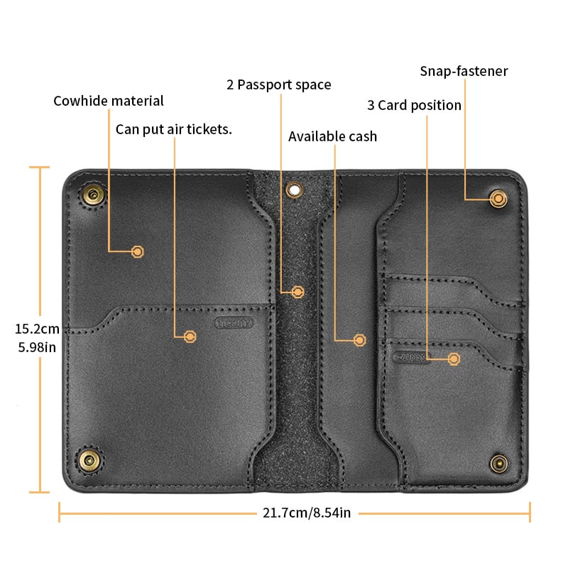 Carter Leather Passport Wallet Travel Organizer Product Image 04