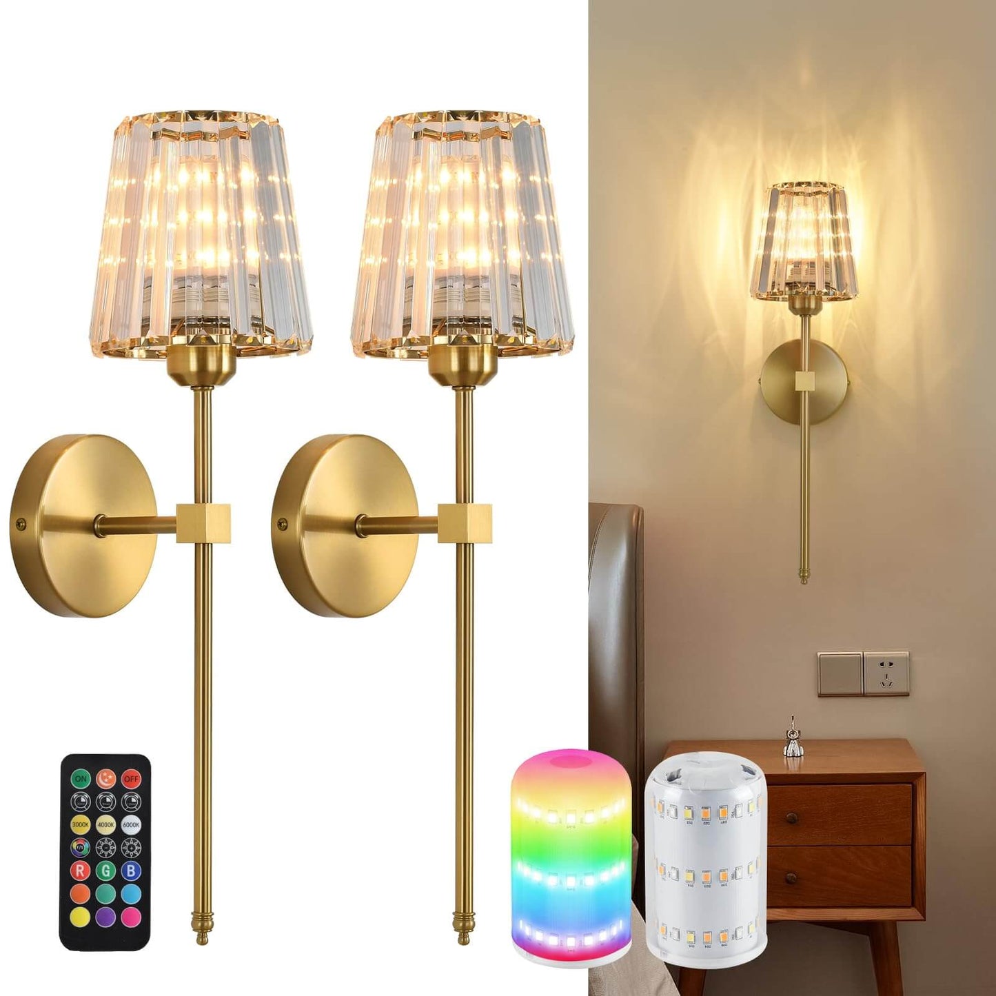 Cielo Rechargeable Rgb Wall Sconce Product Image 01