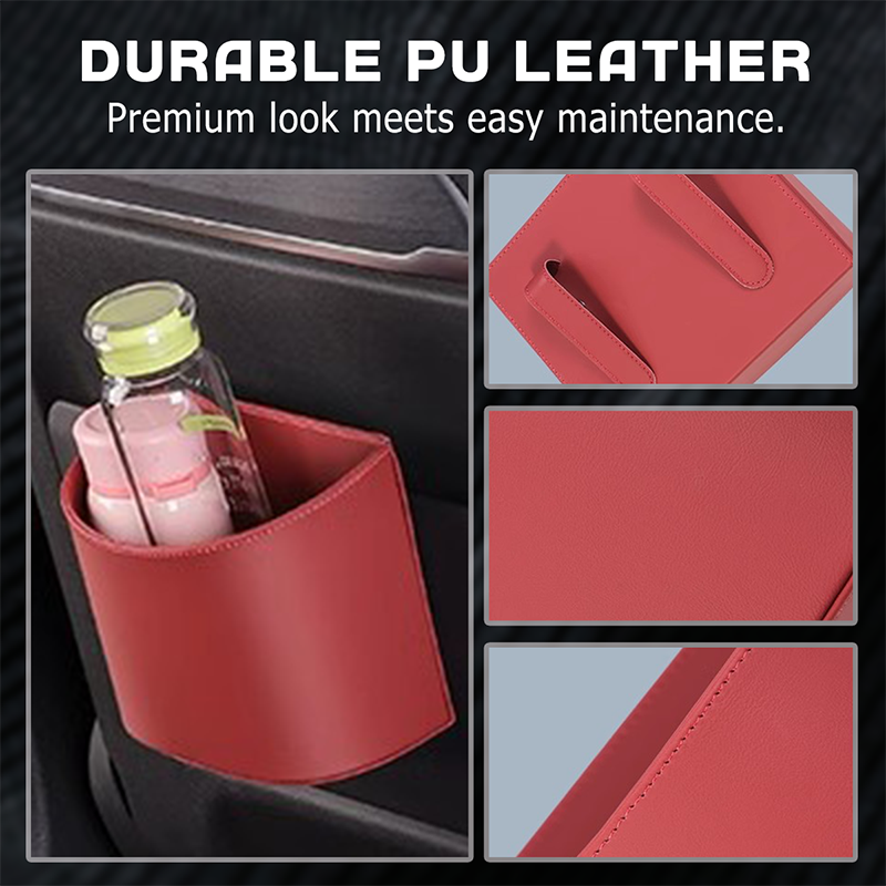 Clip On Car Cup Holder Pu Leather Product Image 04