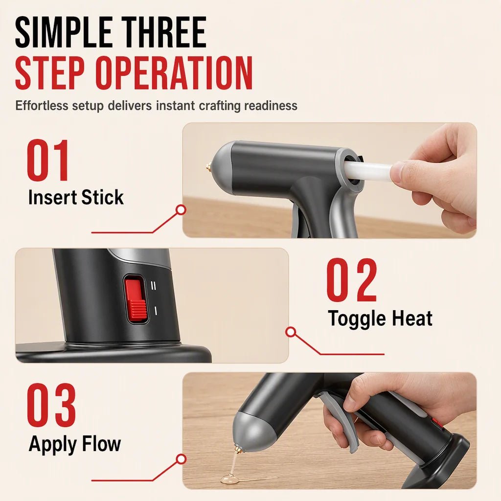 Cordless Dual Temperature Glue Gun Set Product Image 09