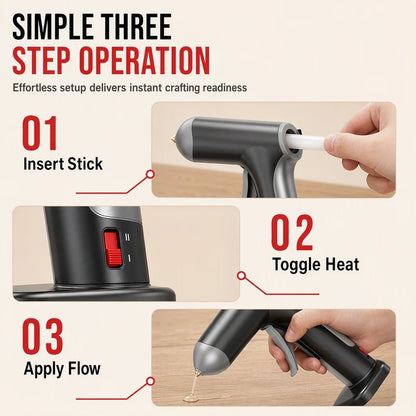 Cordless Dual Temperature Glue Gun Set Product Image 09