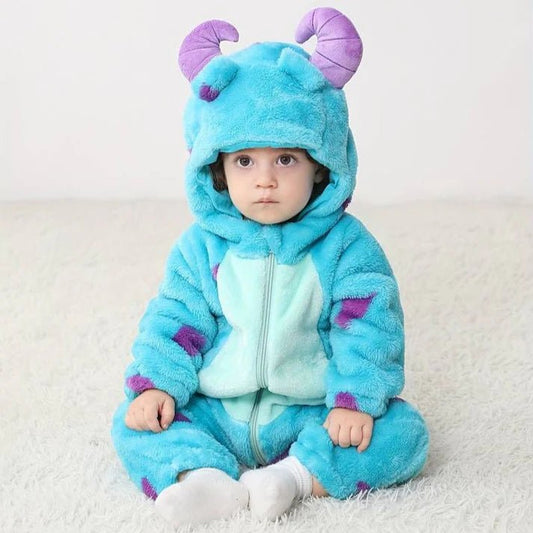Cozy Animal Baby Toddler Fleece Onesie Product Image 01