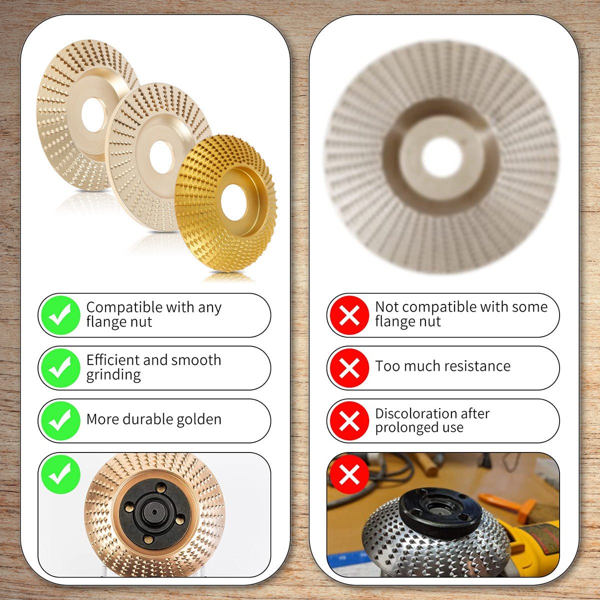 Craftsharp Three Piece Wood Carving Disc Set Product Image 02