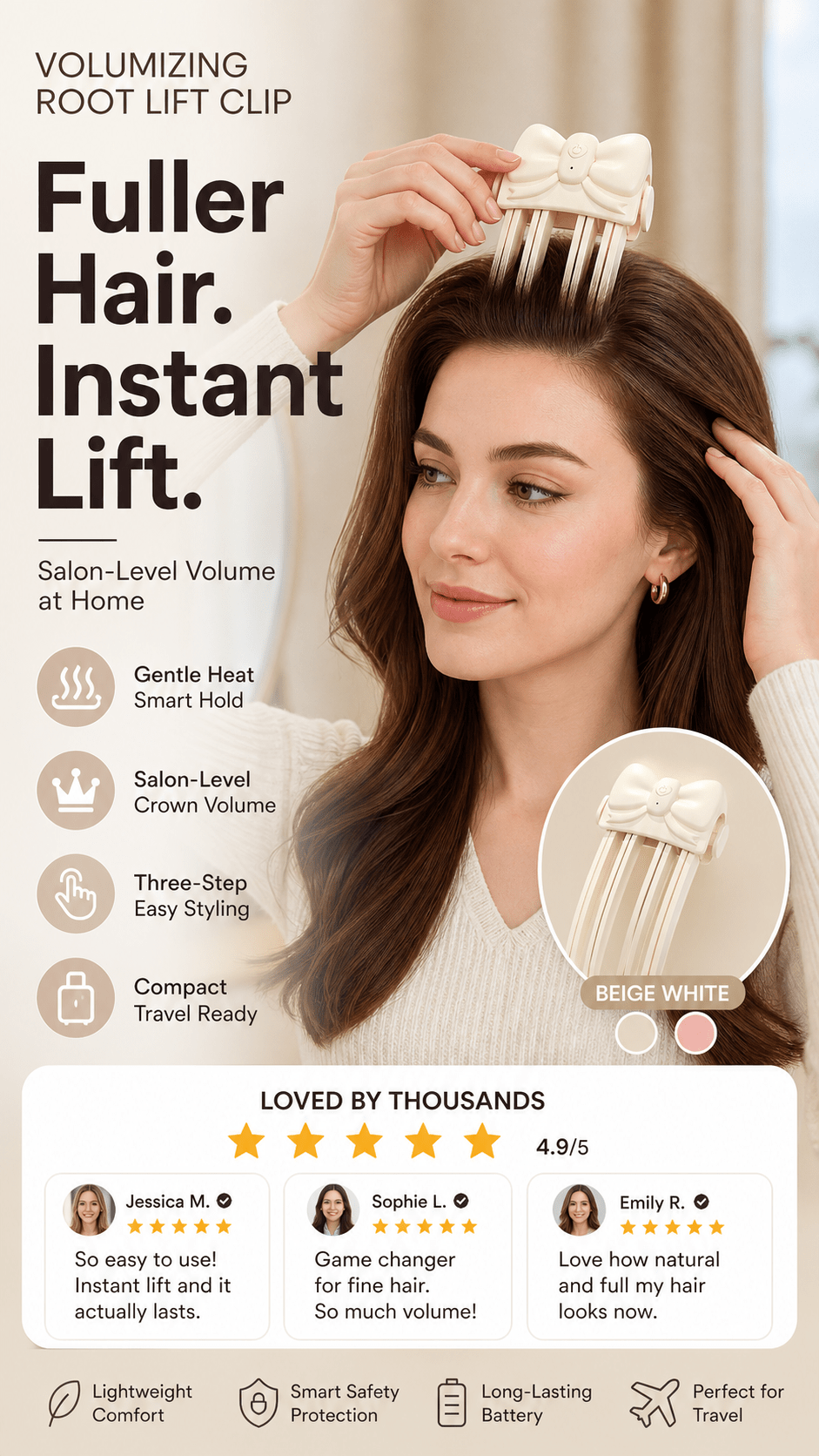 Crown Volume Heated Styling Clip Product Image 07