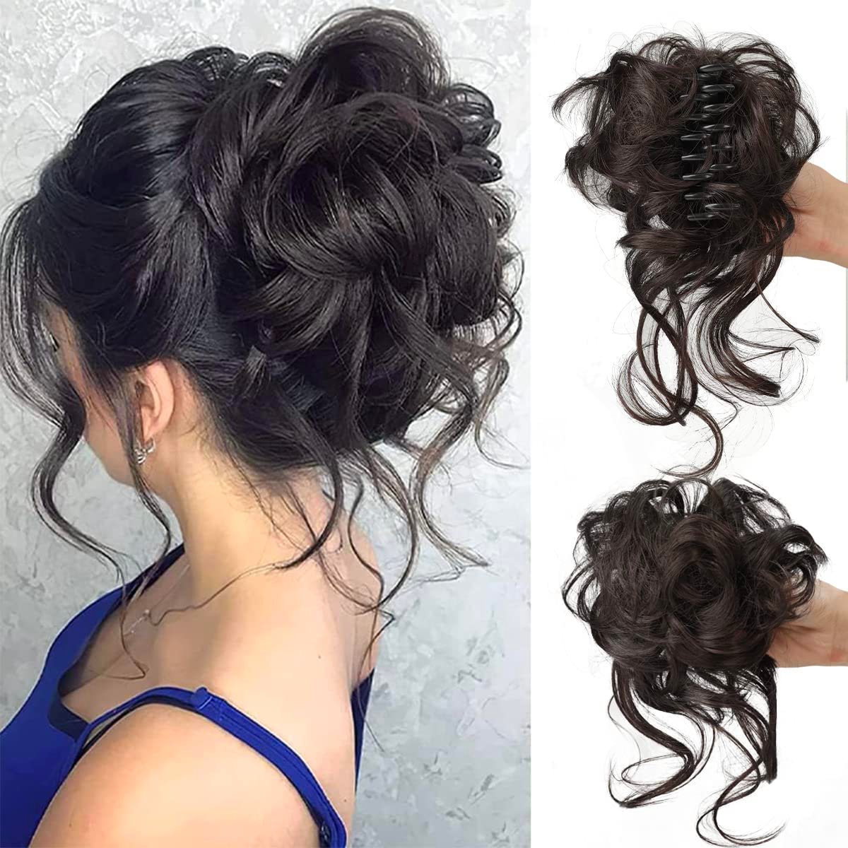 Crownready Synthetic Bun Claw Clip Product Image 02