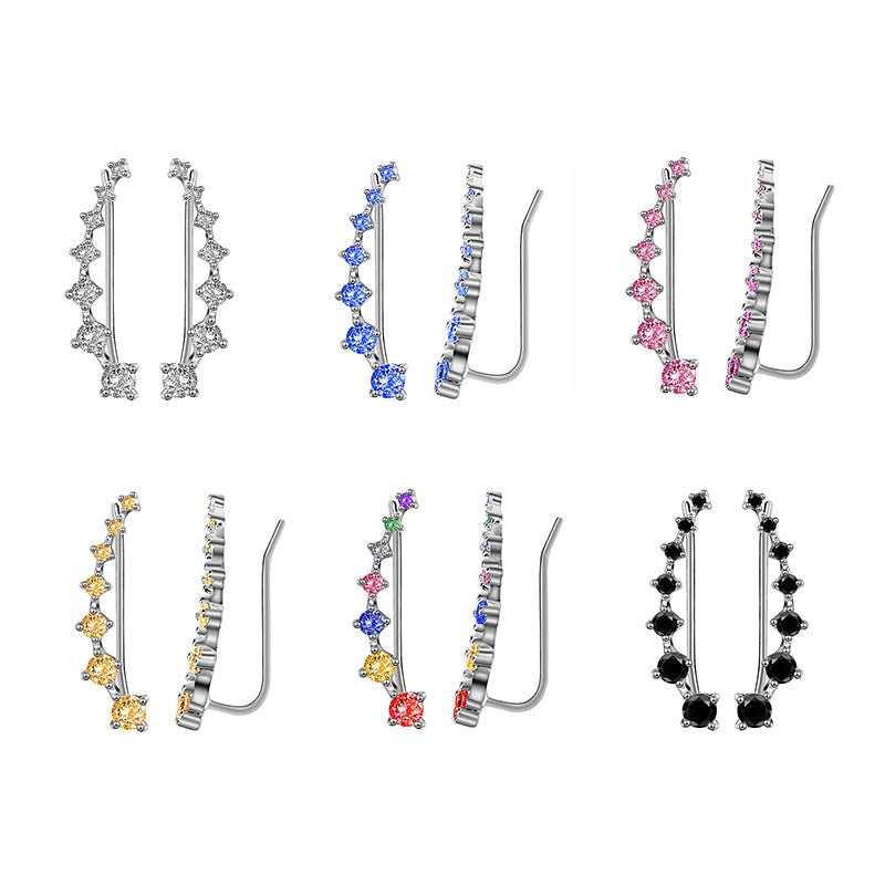Demi Zirconia Ear Climber Earrings Product Image 02