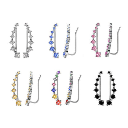Demi Zirconia Ear Climber Earrings Product Image 02