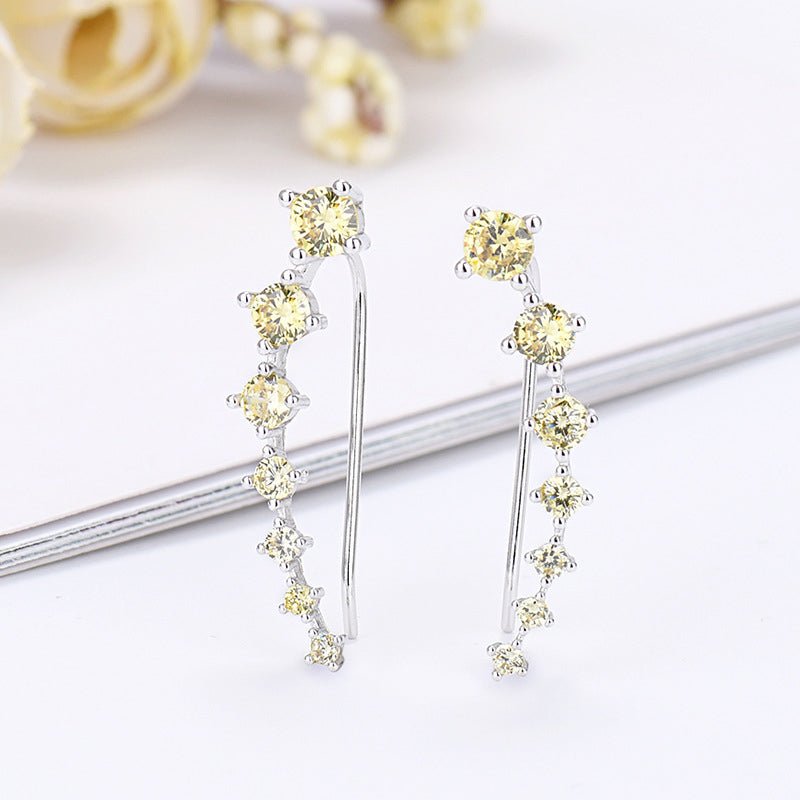 Demi Zirconia Ear Climber Earrings Product Image 05