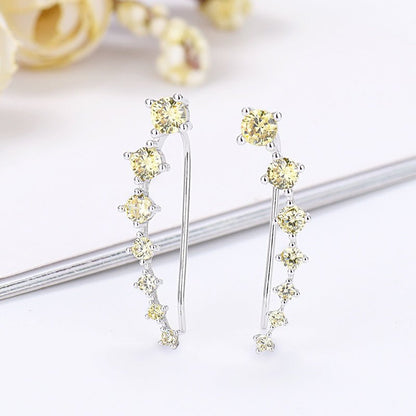 Demi Zirconia Ear Climber Earrings Product Image 05