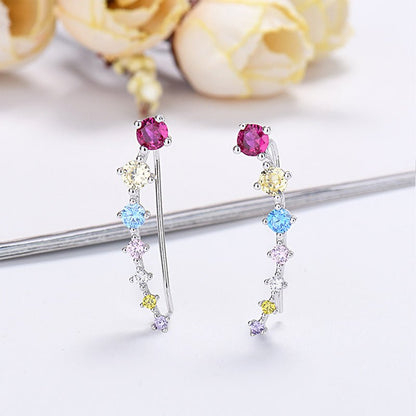 Demi Zirconia Ear Climber Earrings Product Image 06