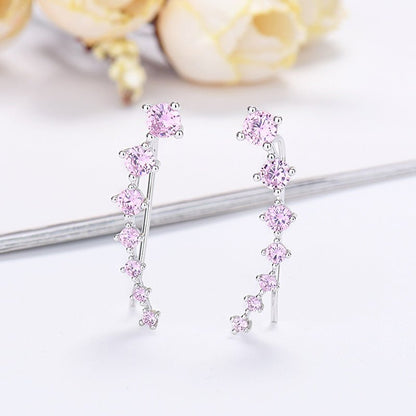 Demi Zirconia Ear Climber Earrings Product Image 07