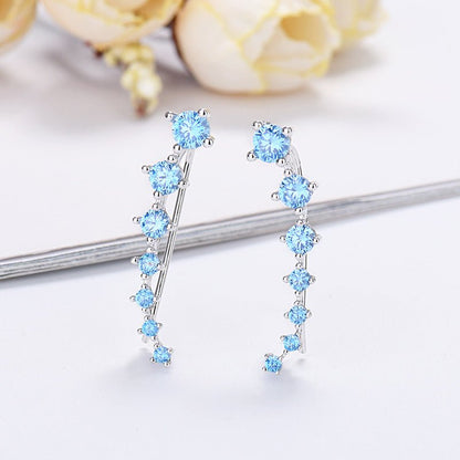 Demi Zirconia Ear Climber Earrings Product Image 08