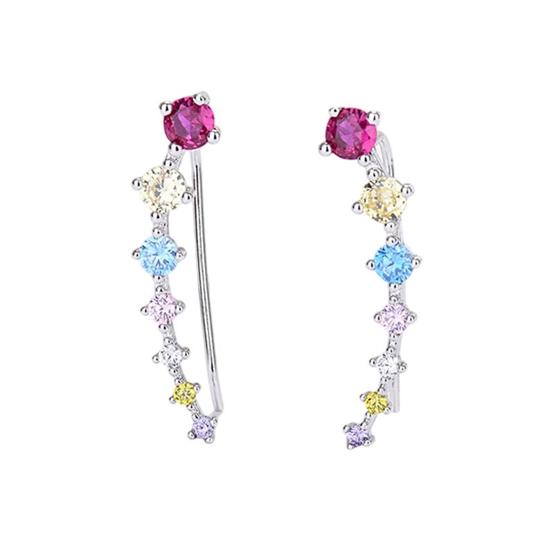 Demi Zirconia Ear Climber Earrings Product Image 11