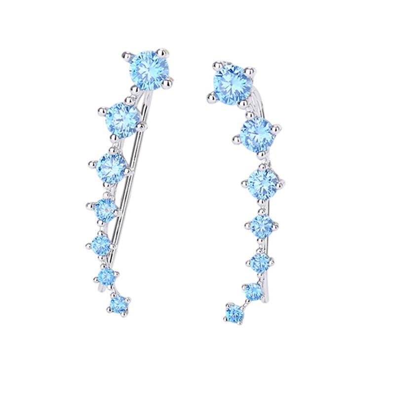 Demi Zirconia Ear Climber Earrings Product Image 12