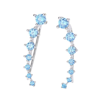 Demi Zirconia Ear Climber Earrings Product Image 12