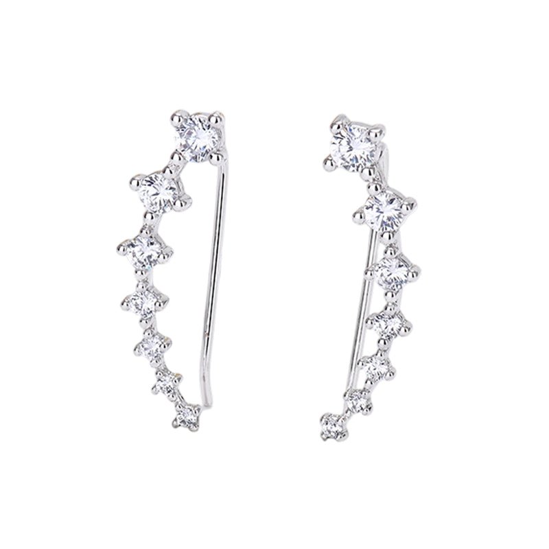 Demi Zirconia Ear Climber Earrings Product Image 13