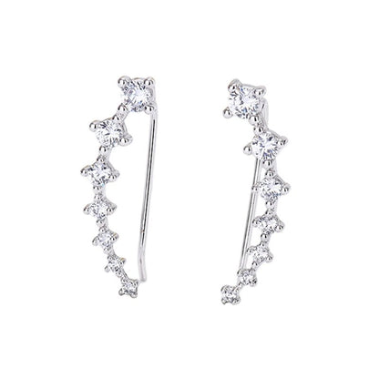 Demi Zirconia Ear Climber Earrings Product Image 13