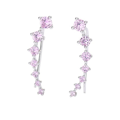Demi Zirconia Ear Climber Earrings Product Image 14