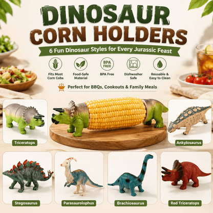 Dinosaur Corn Cob Holders Product Image 01