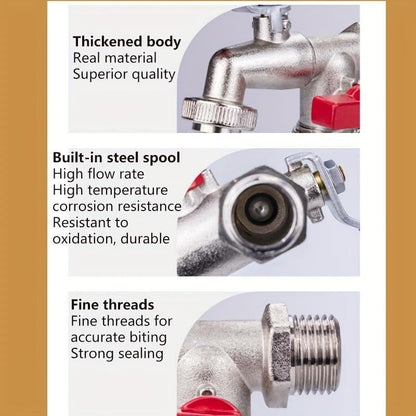 Diverter Garden Faucet Stainless Steel Two Outlet Hose Bib Product Image 08