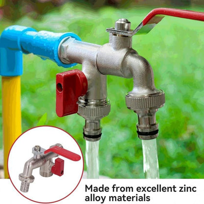 Diverter Garden Faucet Stainless Steel Two Outlet Hose Bib Product Image 09