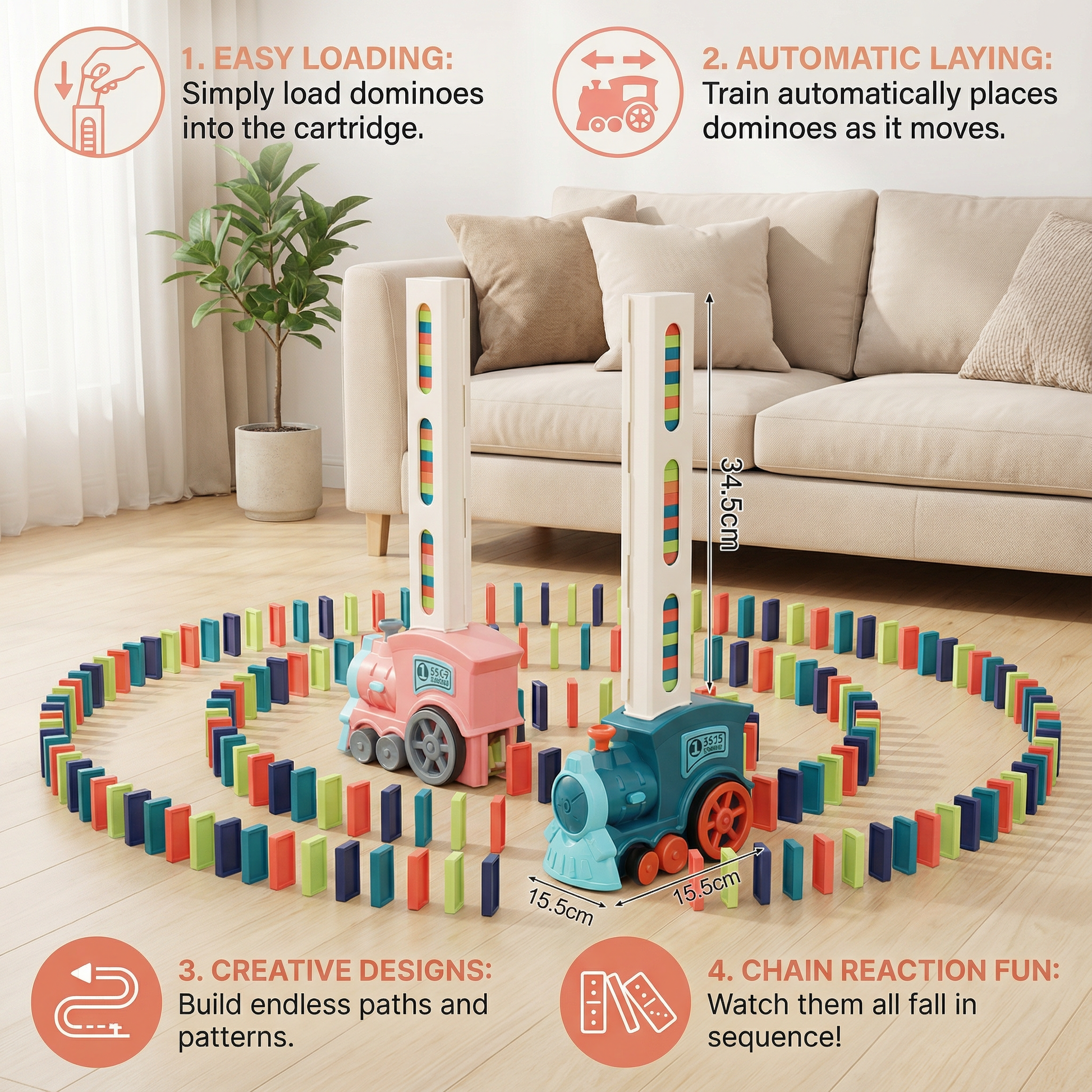 Domino Path Train Playset Product Image 04