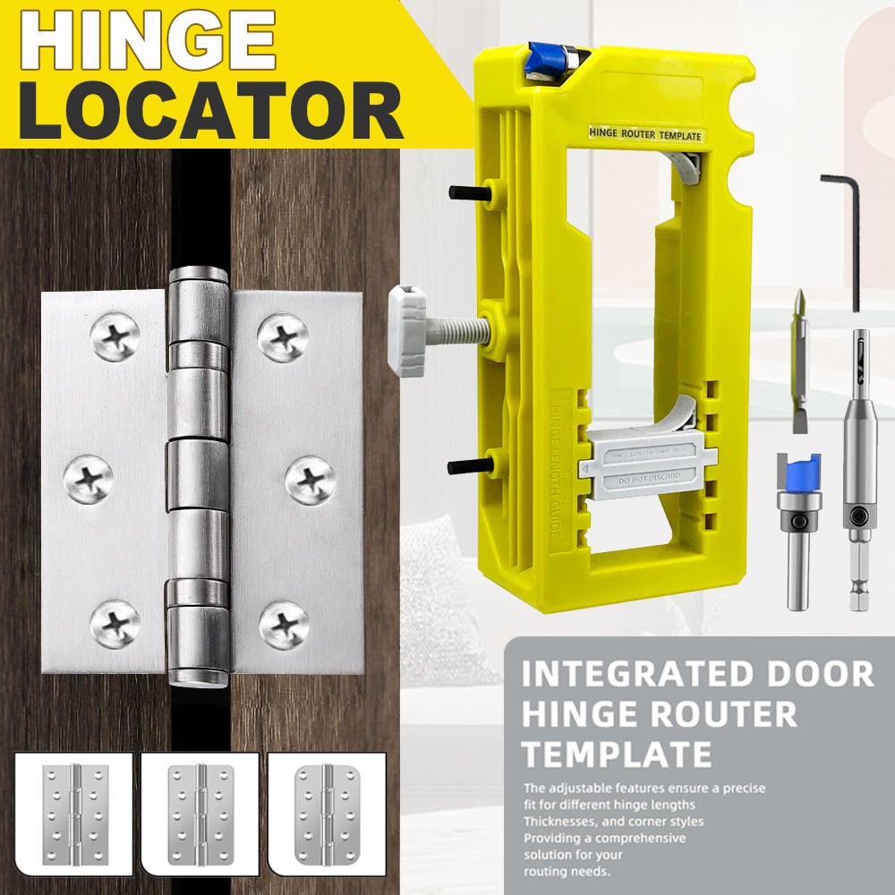 Doormate Router Hinge Template Adjustable Mortise Guide Kit Product Image 03