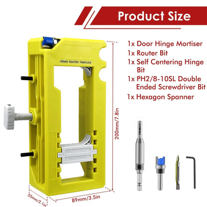 Doormate Router Hinge Template Adjustable Mortise Guide Kit Product Image 08