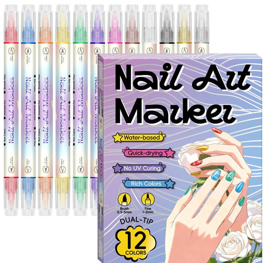 Dot Detail Dual Tip Nail Art Marker Set Product Image 01