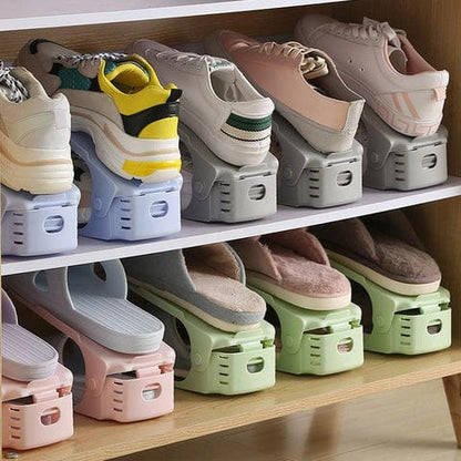 Double Deck Adjustable Shoe Stacking Shelf Product Image 02