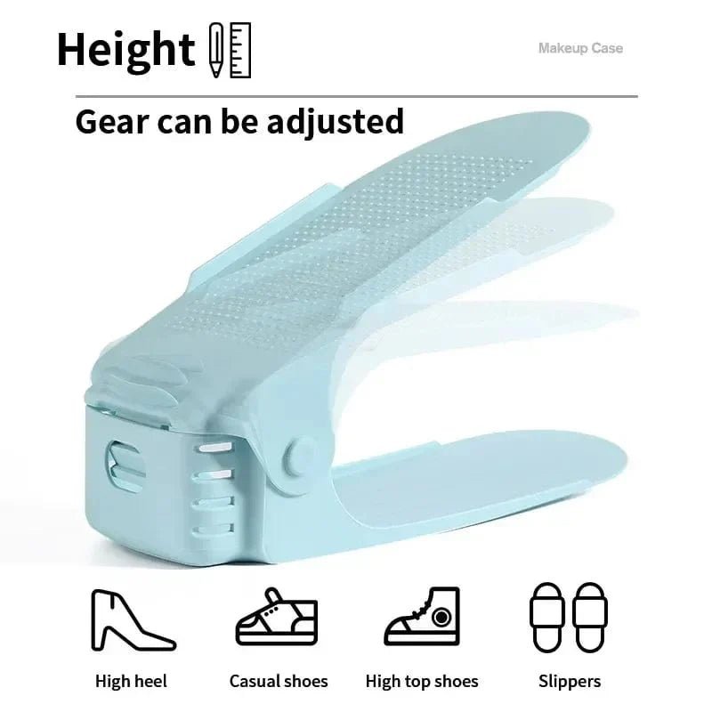 Double Deck Adjustable Shoe Stacking Shelf Product Image 05