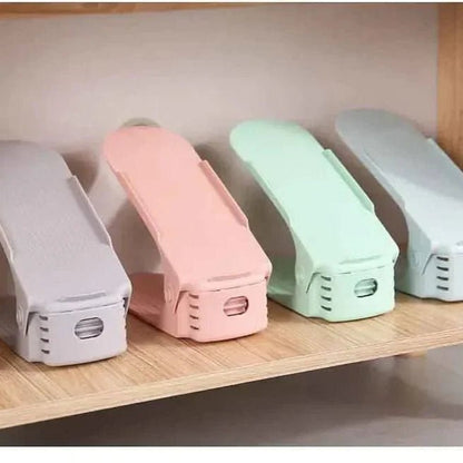 Double Deck Adjustable Shoe Stacking Shelf Product Image 07