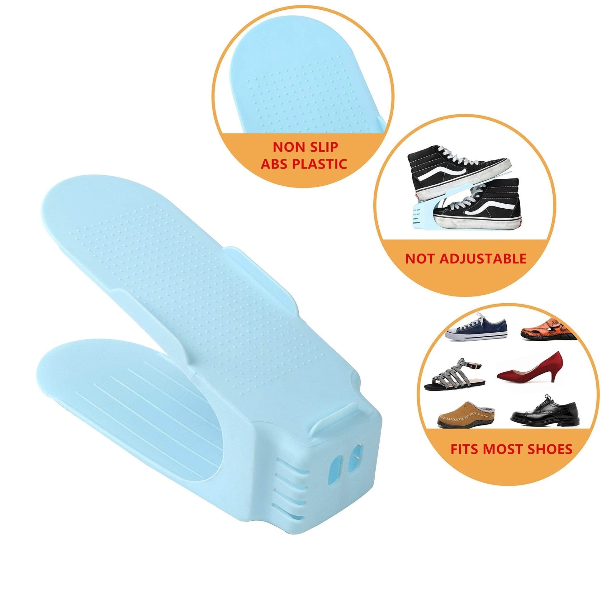 Double Deck Adjustable Shoe Stacking Shelf Product Image 08