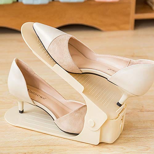Double Deck Adjustable Shoe Stacking Shelf Product Image 09