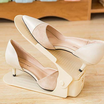Double Deck Adjustable Shoe Stacking Shelf Product Image 09