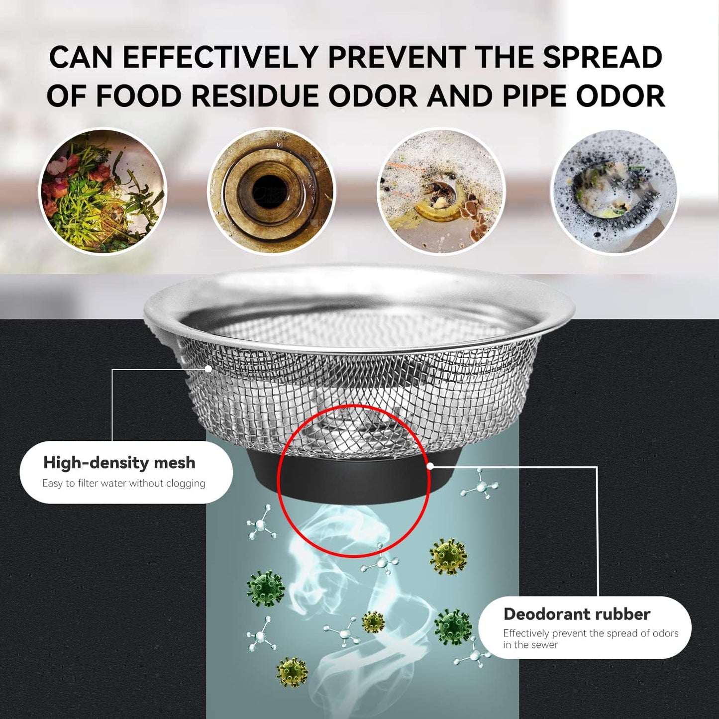 Drainwise Stainless Sink Strainer Stopper Set Product Image 03