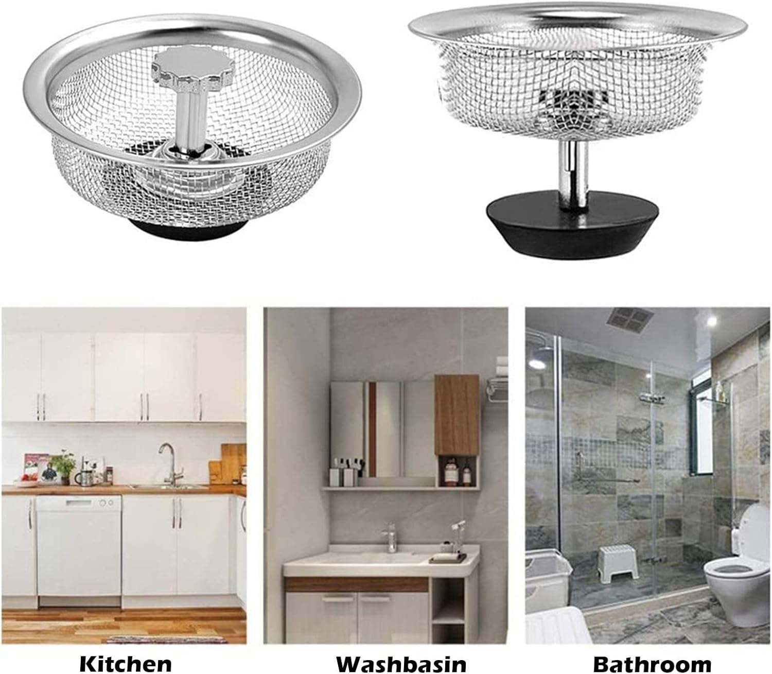 Drainwise Stainless Sink Strainer Stopper Set Product Image 05